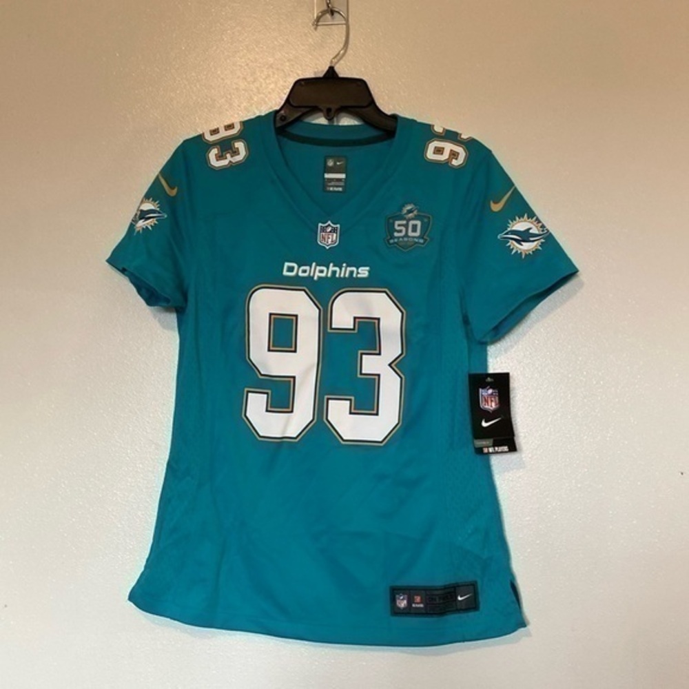 Nike Miami Dolphins 93 SUH 50 seasons on filed NFl football players jersey s